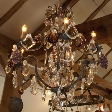 Bagues Antique French Chandelier with fruit